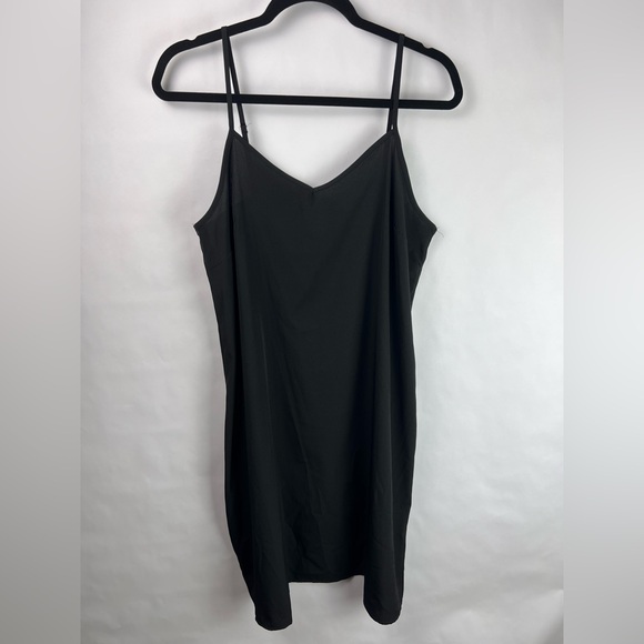 Time and Tru Black Slip Dress, Adjustable Straps, Polyester, Minimalist - Picture 2 of 9
